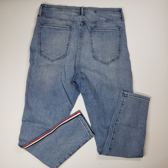 Banana Republic High Rise Skinny Striped Side Jeans Women's Size 28 - Picture 4 of 8